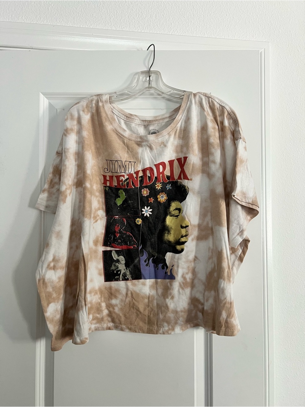 Jimi Hendrix Tie-Dye Cropped Band Tee